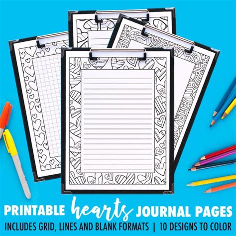 coloring journal pages  pack printable journals etsy