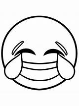 Emoji Laughing Fun Movie Kids Coloring sketch template