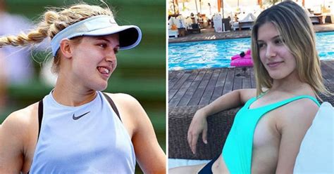 tennis babe eugenie bouchard slams coach in smug snap from