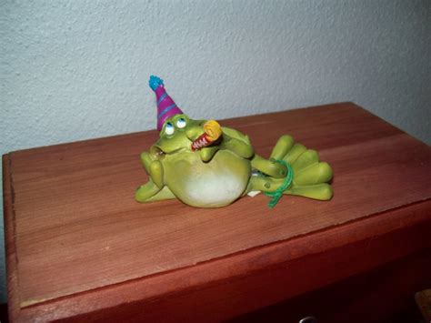 Russ Toadily Yours Happy Birthday Frog With Noisemaker And Party Hat