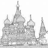 Coloring Cathedral Adult Pages Moscow Architecture Book Books Sheets Mandala Basil Curbed Colouring Drawings Ausmalen Zeichnen Shines Stunning Global Light sketch template