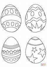 Easter Coloring Eggs Pages Simple Egg Printable Print Drawing Book Color Colouring Easy Sheets Supercoloring Line Drawings Kids Heart Printables sketch template