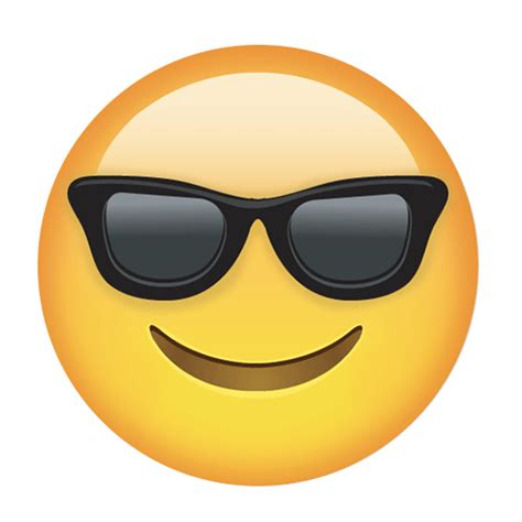 Smiling Face With Sunglasses Emoji Designbust