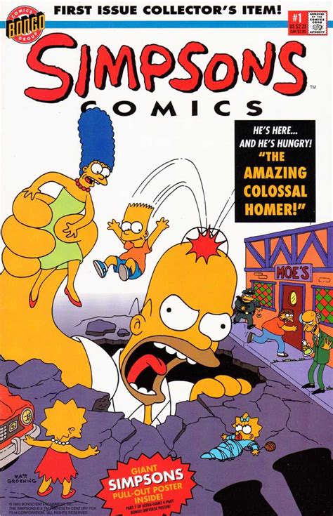 simpsons comics 1 the amazing colossal homer the collector issue