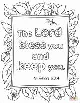 Coloring Bless Lord Keep Pages Trust Bible Printable Verse Color Supercoloring Blessed Template Numbers Scripture Templates Choose Board sketch template