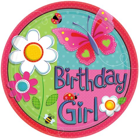 happy birthday girl clip art