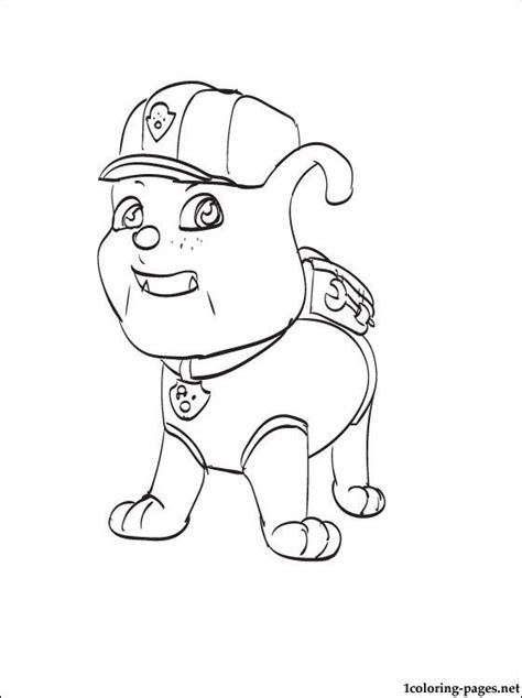 coloring page rubble paw patrol paw patrol coloring pages paw patrol