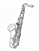 Saxophone Tenor Sax Paintingvalley sketch template
