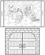 Prison Coloring Silas Paul Crafts Pages Peter Jail Bible Sunday School Kids Escapes Story Activities Craft Preschool Sheets Template Pablo sketch template