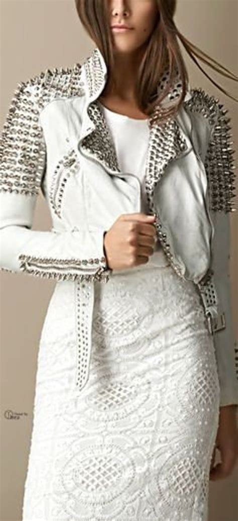 handcrafted women silver long studded genuine leather jacket etsy