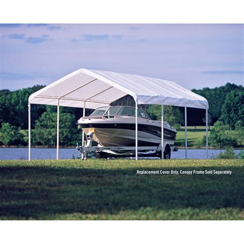 shelterlogic    ft canopy white replacement cover    frame canopy outdoor patio