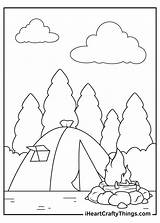 Iheartcraftythings Tent Campfire Campsite sketch template