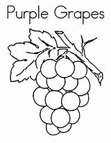 Grapes Coloring Purple Pages Grape Vine Preschool Kids Drawing Printable Fruit Color Print Sheets Getcolorings Draw Choose Board Visit Leaf sketch template