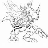 Digimon Metalgreymon Nascimento sketch template