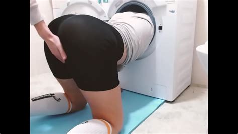 The Roommate Got Stuck In The Washing Machine And Was Fucked In A