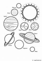 Planets sketch template