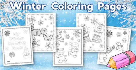 winter coloring pages  word work