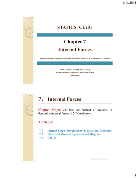 chapter  internal forces