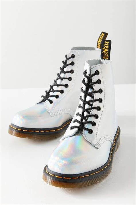 dr martens pascal iced metallic silver lazer boot   wear   concert popsugar