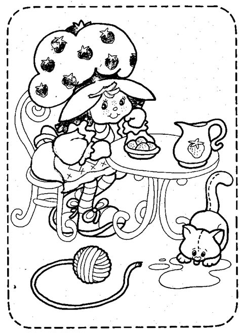 vintage strawberry shortcake coloring pages coloring home