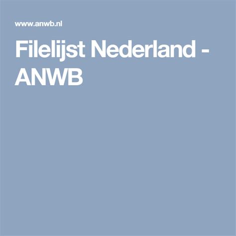 filelijst nederland nederland