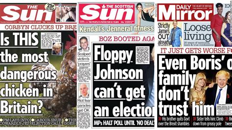 britains newspapers    field day   weeks brexit chaos