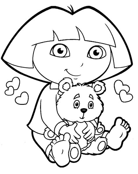 cartoons coloring pages dora  explorer coloring pages
