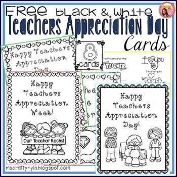 teacher appreciation week cards  nylas crafty teaching tpt