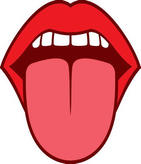 open mouth  tongue  vector art  vecteezy