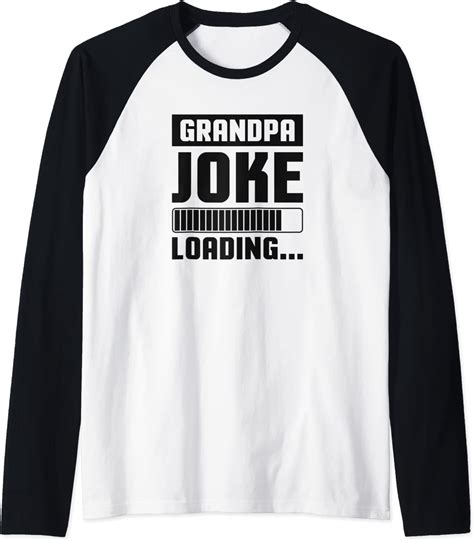 Mens Grandpa Joke Loading Meter Funny Grandfather Appreciation Raglan