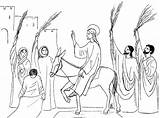 Palme Gesù Passione Gerusalemme Ingresso Signore Ramos Pasqua Domingo Viene sketch template