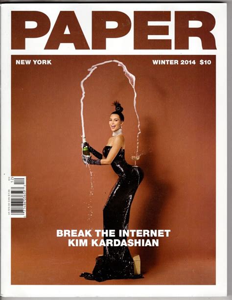Kim Kardashian Paper Magazine Winter 2014 Rare Champagne Bottle Ebay