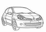 Renault Clio Sport Coloring Pages Rs Printable Supercoloring Car sketch template