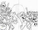 Smash Bros sketch template