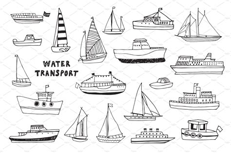 water transport transportation water drawing fantasy map