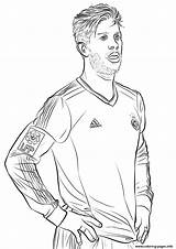 Ramos Sergio Fifa Coloring Cup Pages Football Printable Para Colorear Soccer Sports Categories Childrencoloring sketch template