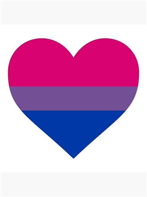 lámina artística bandera del orgullo bisexual forma del corazÓn de