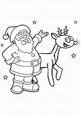 Santa Rudolph Pages Coloring Colouring Kids Colour Things Popular Christmas sketch template