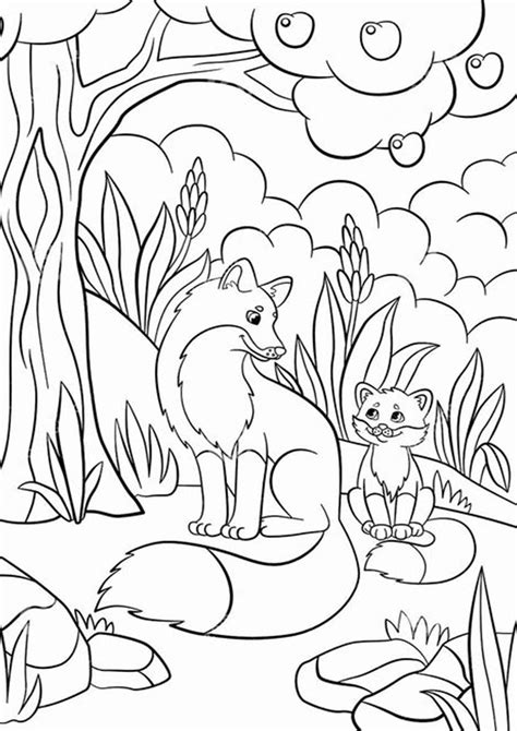 printable fox coloring pages printable word searches