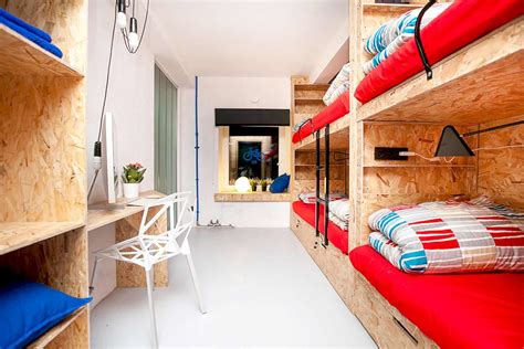 simple hostel  colorful hostel  simple interior  eco design