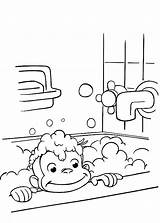 George Taking Shower Categories Coloring sketch template