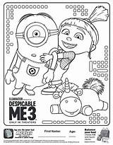 Coloring Pages Despicable Happy Meal Disney Click Sheets sketch template