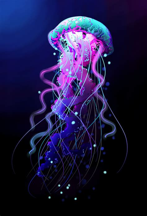 decided    hand  painting  jellyfish  jellyfish
