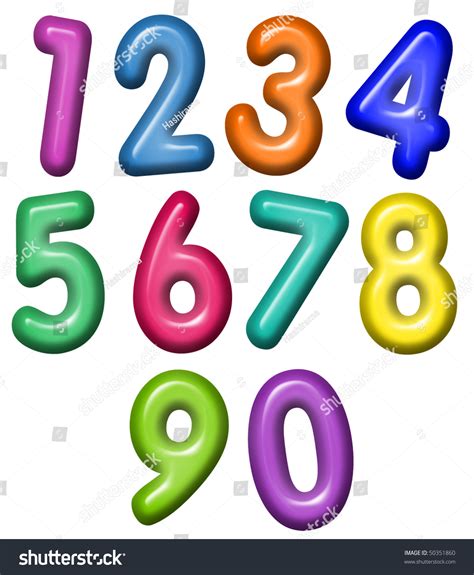 colorful numbers stock illustration  shutterstock