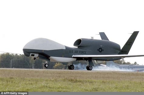 mod reveals  air force spy drone global hawk  flown  uk airspace daily mail