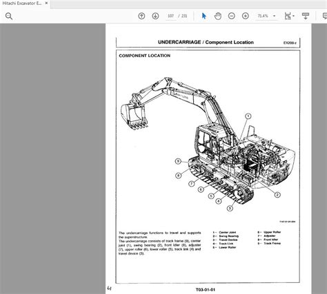 hitachi excavator   technical manual