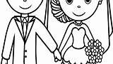 Groom Bride Coloring Pages Clipartmag Drawing sketch template