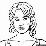 Coloring Cuoco Kaley Pages Actress Thecolor Famous sketch template