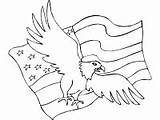 Eagle Bald Flag Usa Coloring Pages Patriotic Printable Eagles Activities sketch template
