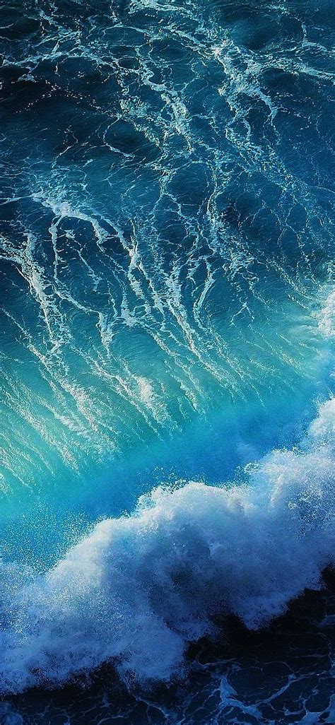 Wave Ocean Iphone X Waves Wallpaper Ocean Waves Ios 11
